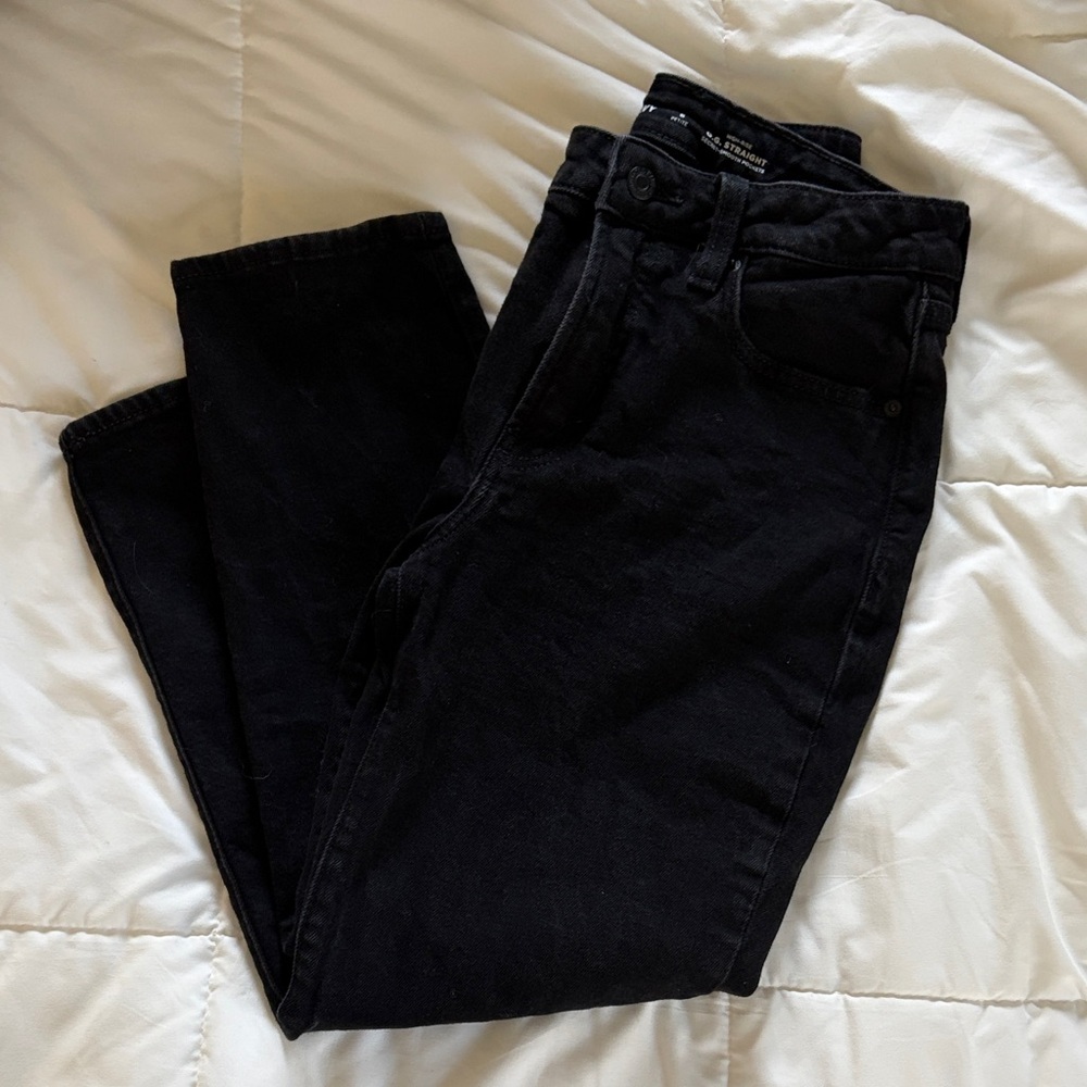 Old Navy black high-rise OG straight jeans